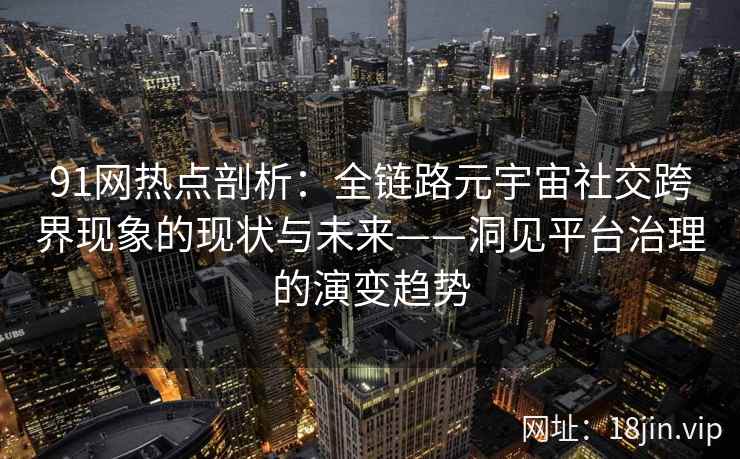 91网热点剖析：全链路元宇宙社交跨界现象的现状与未来——洞见平台治理的演变趋势
