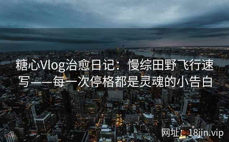 糖心Vlog治愈日记：慢综田野飞行速写——每一次停格都是灵魂的小告白