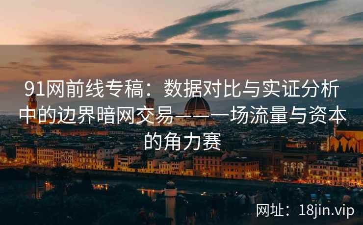 91网前线专稿：数据对比与实证分析中的边界暗网交易——一场流量与资本的角力赛