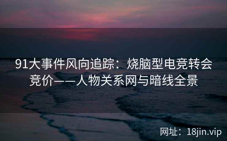 91大事件风向追踪：烧脑型电竞转会竞价——人物关系网与暗线全景
