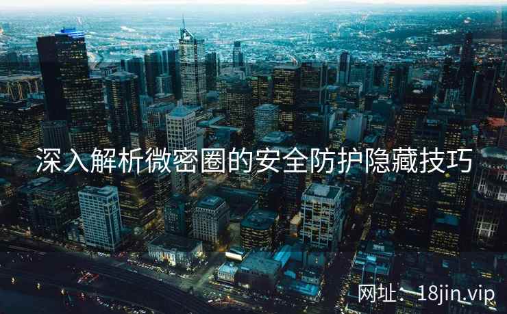 深入解析微密圈的安全防护隐藏技巧