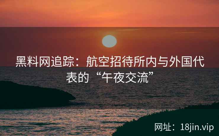 黑料网追踪：航空招待所内与外国代表的“午夜交流”