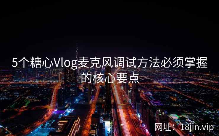 5个糖心Vlog麦克风调试方法必须掌握的核心要点