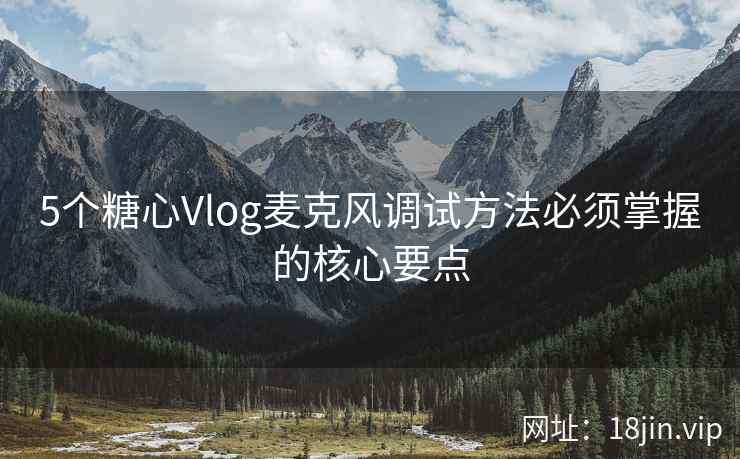 5个糖心Vlog麦克风调试方法必须掌握的核心要点