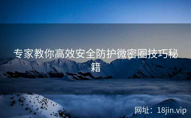 专家教你高效安全防护微密圈技巧秘籍